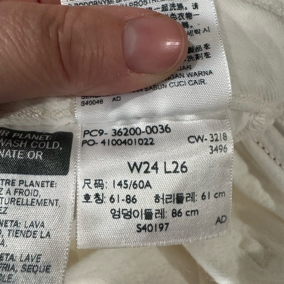 Levi’s Premium 501 White Button Fly Jeans W24 L26 - Picture 6 of 10